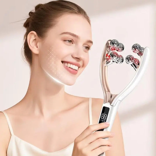 Dual-Arm Facial Roller Massager